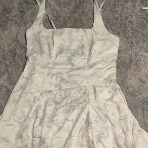 Urban Outfitters Strapless Cream Floral Dress